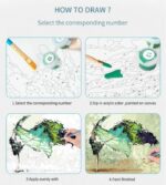 DIY Paint By Numbers Canvas Framed (Flowers) - Image 4