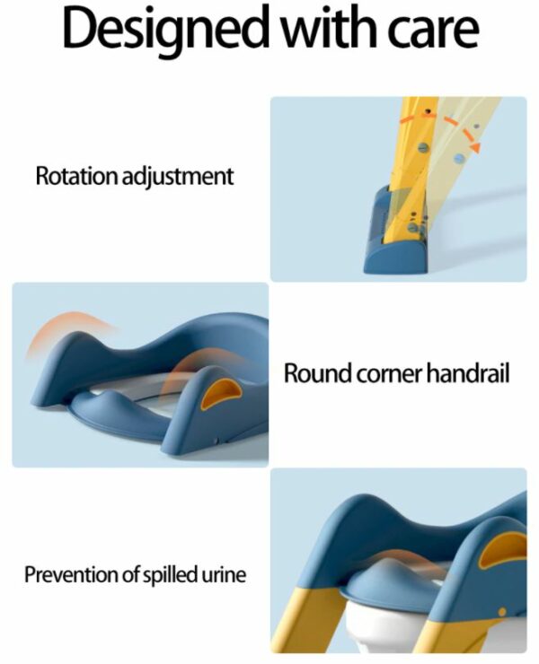 Portable Potty Toilet Training Seat with Step Stool Ladder for Toddlers Pink - Image 7