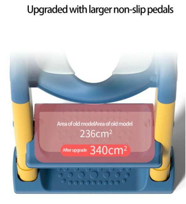 Portable Potty Toilet Training Seat with Step Stool Ladder for Toddlers Pink - Image 9