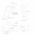 Portable Potty Toilet Training Seat with Step Stool Ladder for Toddlers Pink - Image 2