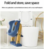 Portable Potty Toilet Training Seat with Step Stool Ladder for Toddlers Pink - Image 4