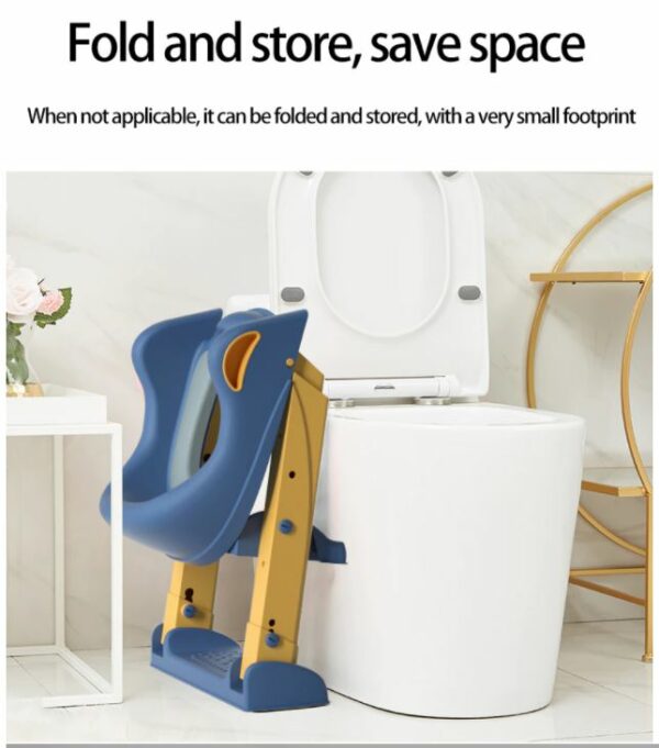 Portable Potty Toilet Training Seat with Step Stool Ladder for Toddlers Pink - Image 4