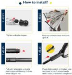 Pet Umbrella Portable Clear Stick Umbrella with Walking Leash - Image 3