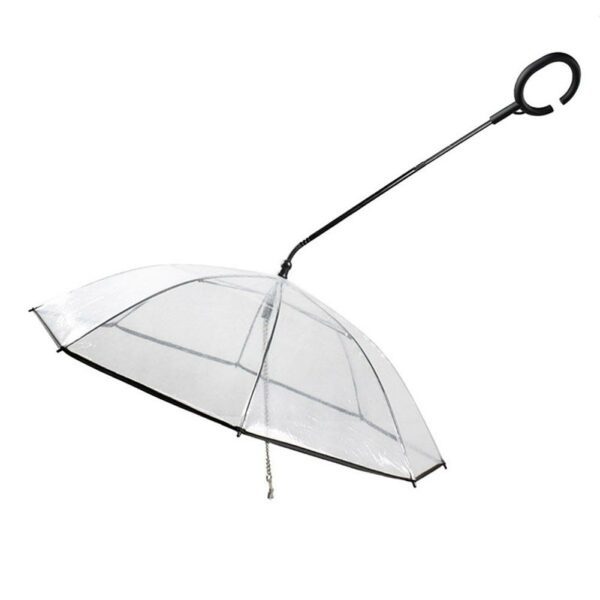 Pet Umbrella Portable Clear Stick Umbrella with Walking Leash - Image 7