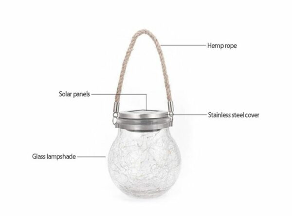 Outdoor Waterproof Fairy Night Light LED Cracked Glass Bottle Garden Tree Light - Image 8