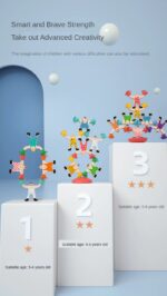 Fingertip Hercules Stack Game Wooden Balance Building Blocks Board Games - Image 12