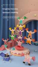 Fingertip Hercules Stack Game Wooden Balance Building Blocks Board Games - Image 4