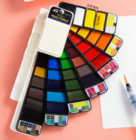 42 Colour Watercolour Paint Set with water brush and Sponge - Image 2