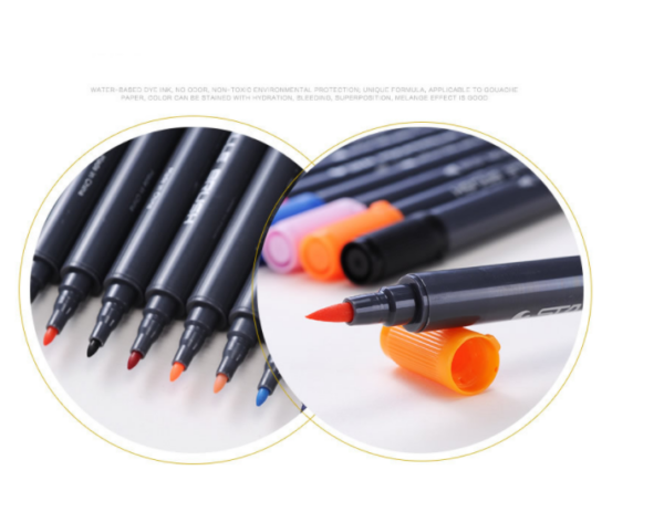 48 Colors Artist Brush Sketch Marker Pens Water Based Twin Tip Art Marker Pen - Image 5