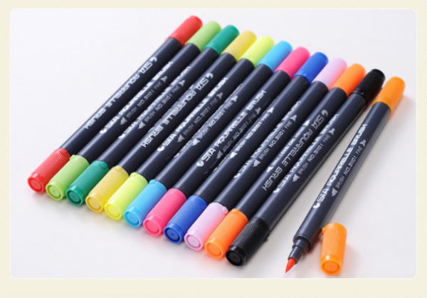 48 Colors Artist Brush Sketch Marker Pens Water Based Twin Tip Art Marker Pen - Image 8