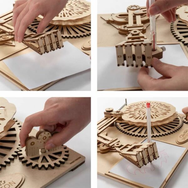 3D Wooden Puzzle Wooden Robot Draw Real Picture SD001 - Image 8