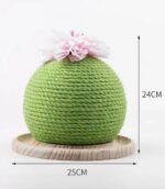 Cat Scratch Post Green Cactus Cat Tree - Image 2