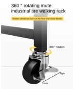 Kitchen Storage Rack Kitchen Trolley Folding Portable Trolley(White) - Image 7