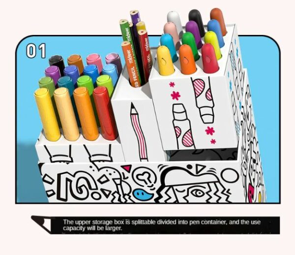 Artist's Box Children Drawing Set Art Painting kit 52pcs - Image 18