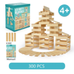 Wooden Building Blocks Balance Game Stacker Blocks 300PCS - Image 10