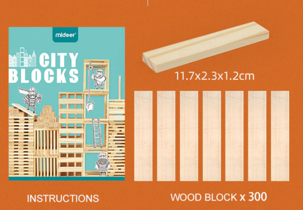 Wooden Building Blocks Balance Game Stacker Blocks 300PCS - Image 9