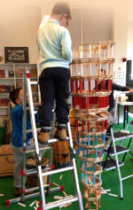 Wooden Building Blocks Balance Game Stacker Blocks 100pcs - Warm Colour - Image 6