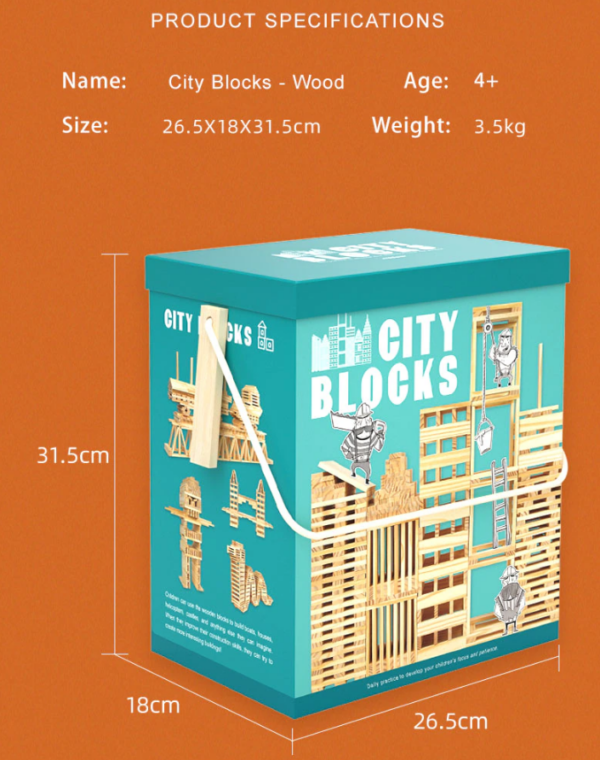 Wooden Building Blocks Balance Game Stacker Blocks 300PCS - Image 8