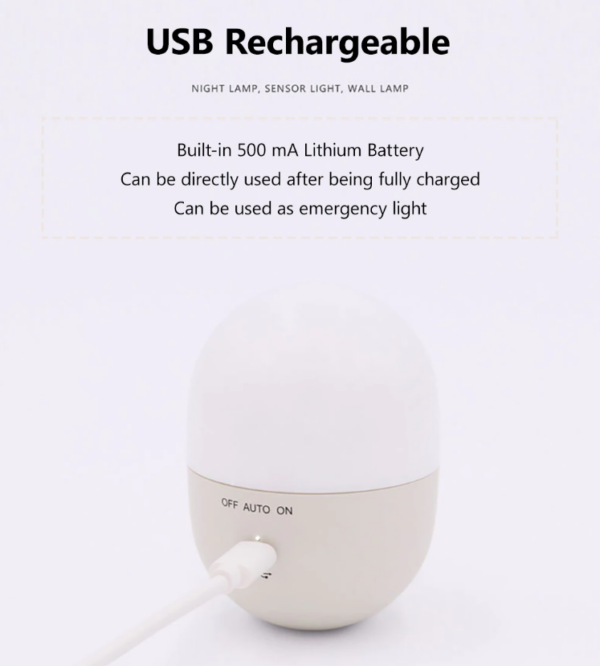 Sensor Night Light USB Rechargeable Magnetic Wall Induction Light - Image 10