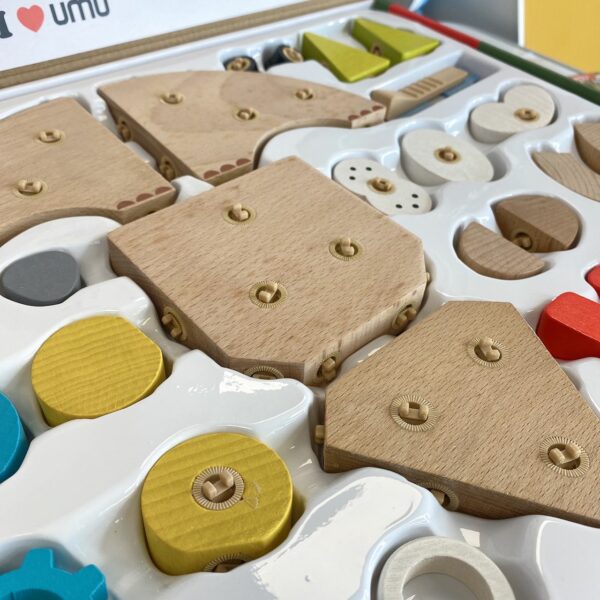 Wooden Building Blocks Cute Pet Club - Image 12