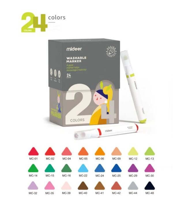 24 Colours washable watercolor marker water colour pen set - Image 2