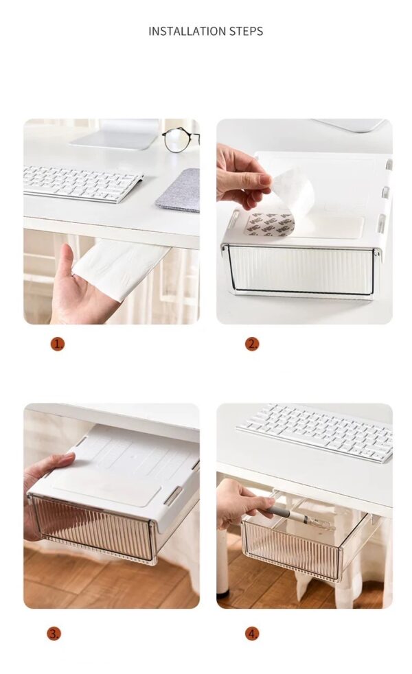 Self-Adhesive Hidden Storage Draw Container Box Size M - Image 5