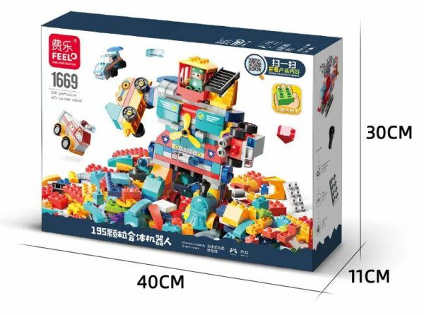 195PCS Robot Building Bricks - Image 8