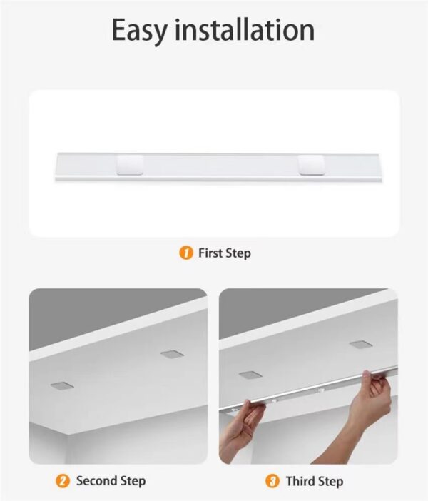 LED Night Light Under Cabinet Light USB Rechargeable Motion Sensor 40cm 3 lights - Image 13