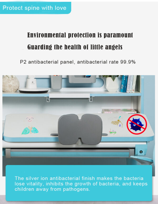 Ergonomic Kid's Study Desk and Chair Height Adjustable Pink Colour Children Desk - Image 12