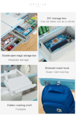 Ergonomic Kid's Study Desk and Chair Height Adjustable Pink Colour Children Desk - Image 11