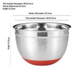 Mixing Bowl 304 Stainless Steel Salad Bowls 4PCS (28/26/24/22cm) - Image 4