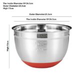 Mixing Bowl 304 Stainless Steel Salad Bowls 4PCS (28/26/24/22cm) - Image 3