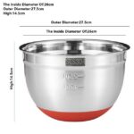 Mixing Bowl 304 Stainless Steel Salad Bowls 4PCS (28/26/24/22cm) - Image 2