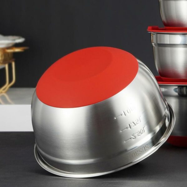 Mixing Bowl 304 Stainless Steel Salad Bowls 4PCS (28/26/24/22cm) - Image 8