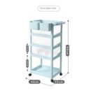 Storage Trolley 4 layers white - Image 6