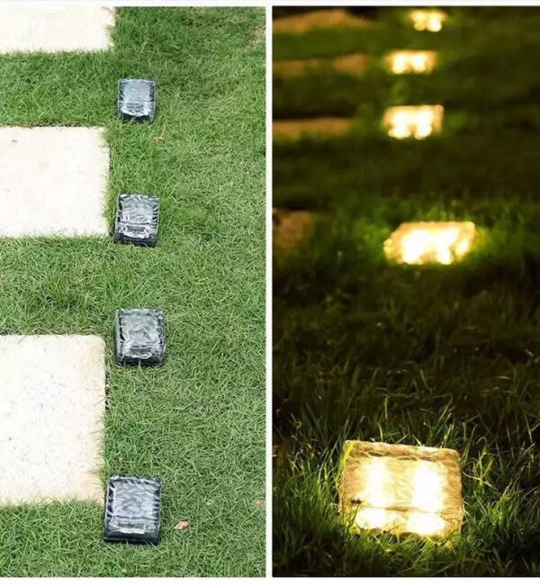 Outdoor Garden Waterproof Solar LED Light Ice Brick Style - Image 14