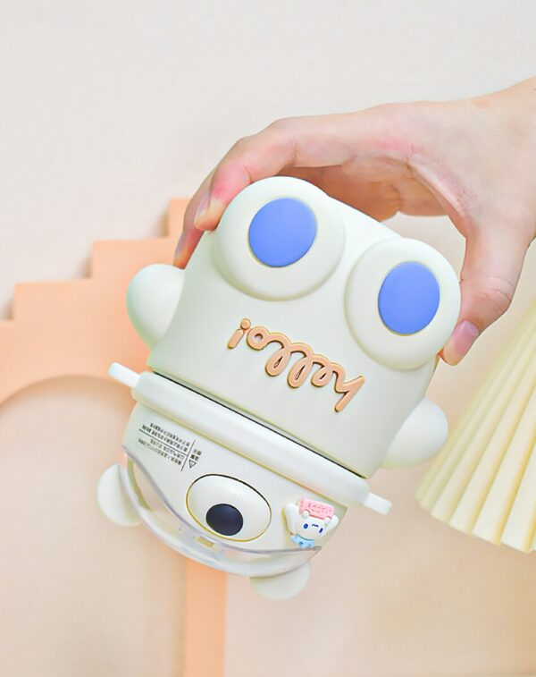 Stainless Steel Thermos Cute Bear Design for Children - White Colour - Image 6