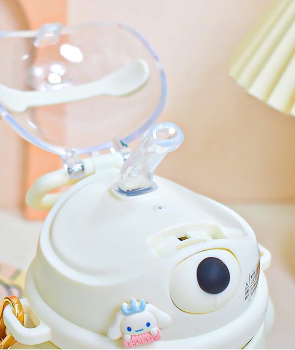 Stainless Steel Thermos Cute Bear Design for Children - White Colour - Image 13