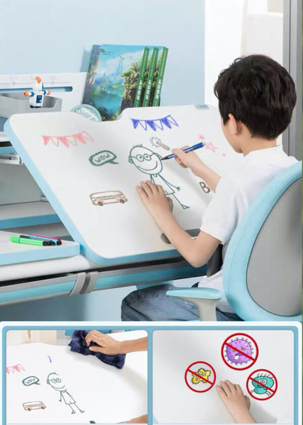 Ergonomic Kid's Study Desk and Chair Height Adjustable Pink Colour Children Desk - Image 10