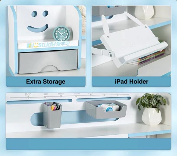 Ergonomic Kid's Study Desk and Chair Height Adjustable Pink Colour Children Desk - Image 5