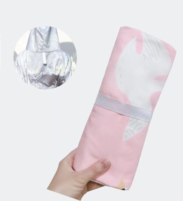 Beach Towel Kids Hoodie Towel Microfiber Quick Dry Sand Free - Size L - Image 14