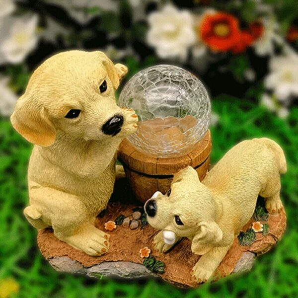 Solar LED Garden Light Outdoor Light Garden Decoration - Dogs - Image 3