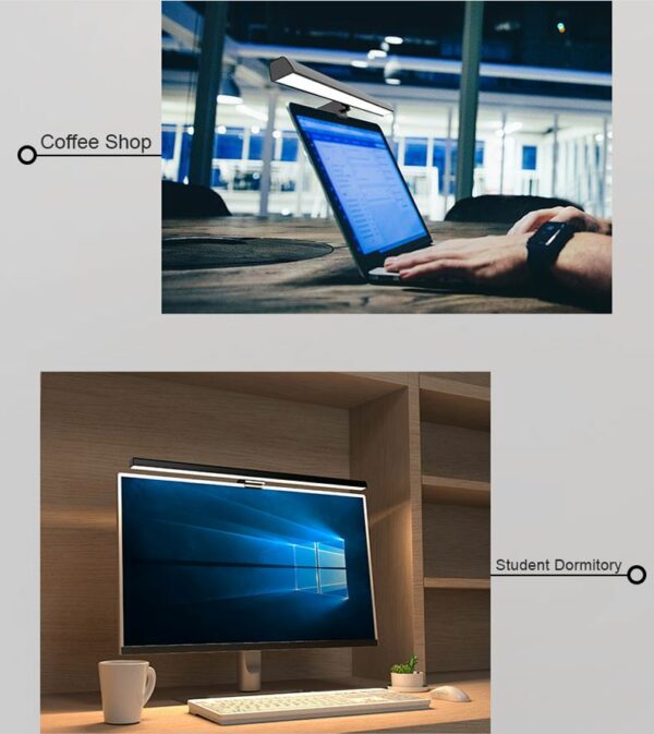 Monitor Light Desk Lamp Computer Monitor Light Bar - White - Image 6