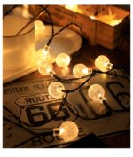 Solar USB String Light Garden Xmas Decoration 7m 50Led 2.4cm Crystal ball warm - Image 6