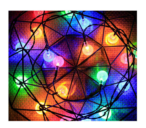 Solar USB String Light Garden Xmas Decoration 7m 50Led 2.4cm Crystal ball RGB - Image 4