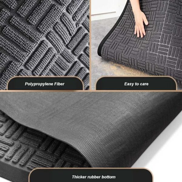 Door Mat Outdoor Anti Slip Doormat - Grey 60x90 - Image 13