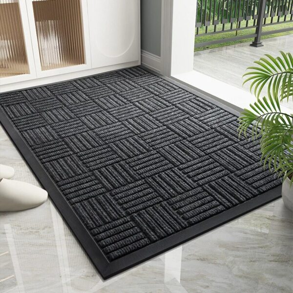 RubberDoorMat06 Door Mat Outdoor Anti Slip Doormat - Grey 60x90 - Image 1