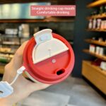 Travel Cup Portable Car Stainless Steel Thermos with Lid Coffee Mug-Yellow - Image 6