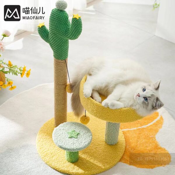 Cat Scratching Post Cat Tree Tower Climbing Frame - Image 4