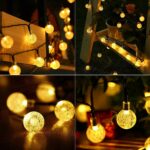 Solar USB String Light Garden Xmas Decoration 7m 50Led 2.4cm Crystal ball warm - Image 13